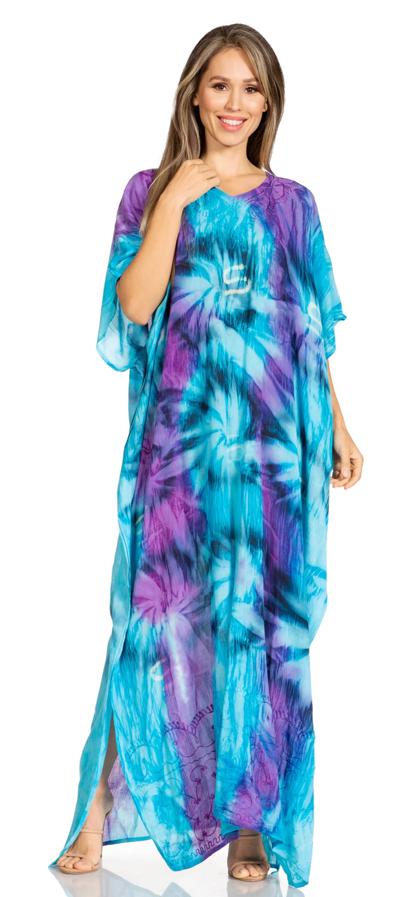 Effortless Summer Style: The Women's Casual Sleeve Caftan Dress by Sakkas