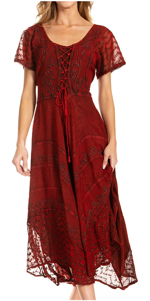 Sakkas Marigold Embroidered Fairy Dress