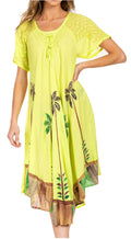 Sakkas Kai Palm Tree Caftan Tank Dress / Cover Up#color_Green