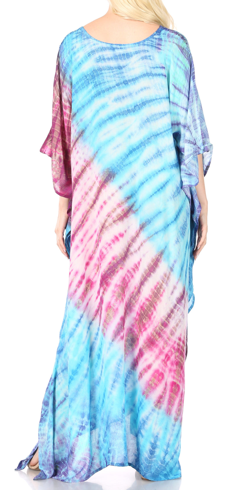 Sakkas Catia Women's Boho Casual Long Maxi Caftan Dress Kaftan Cover-up LougeWear