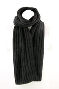 Sakkas Ellington Unisex Knit Scarf#color_CableKnitBlack