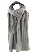 Sakkas Ellington Unisex Knit Scarf#color_CableKnitCharcoal