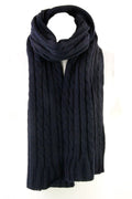 Sakkas Ellington Unisex Knit Scarf#color_CableKnitNavy