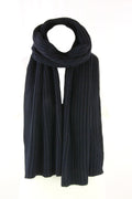 Sakkas Ellington Unisex Knit Scarf#color_RibbedKnitNavy