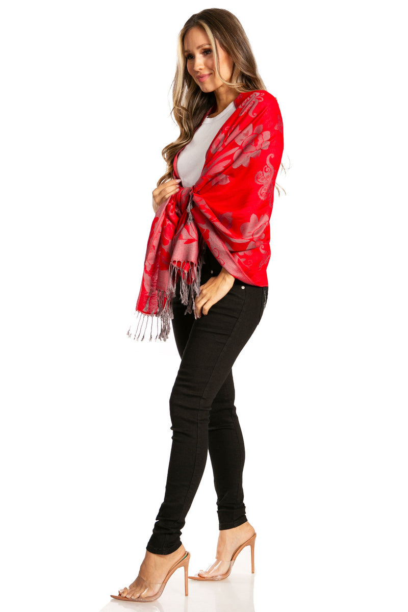 Sakkas Tawny Reversible Butterfly Pashmina/ Shawl/ Wrap/ Stole