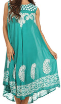 Sakkas Zayna Embroidered Caftan Dress#color_Mint