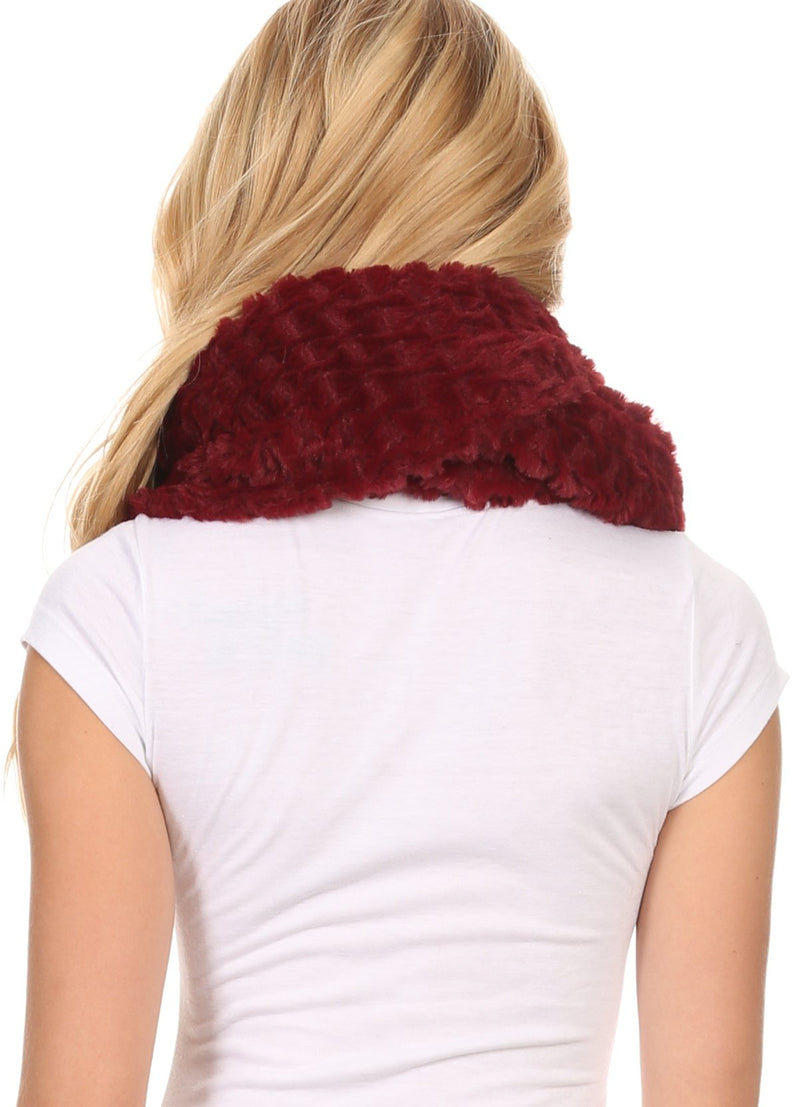 Sakkas Pulle Long Wide Flowing Comfortable Soft Fuzzy Fur Infinity Wrap Scarf